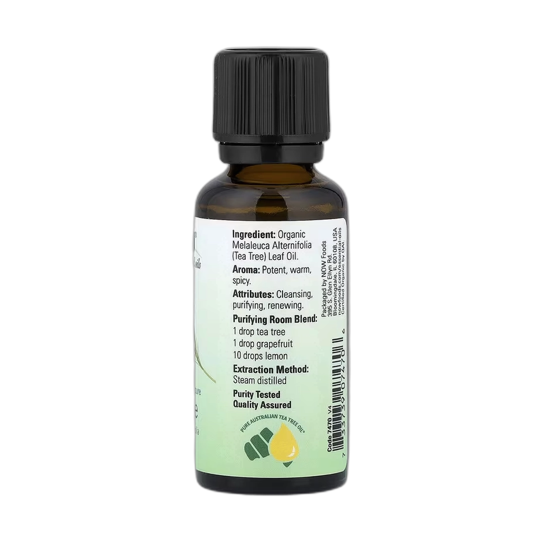 NOW Foods, Organic Essential Oils, Tea Tree, 1 fl oz, 30 ml