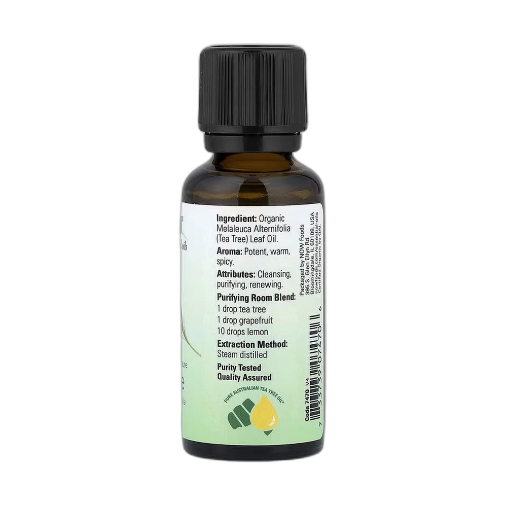 NOW Foods, Organic Essential Oils, Tea Tree, 1 fl oz, 30 ml