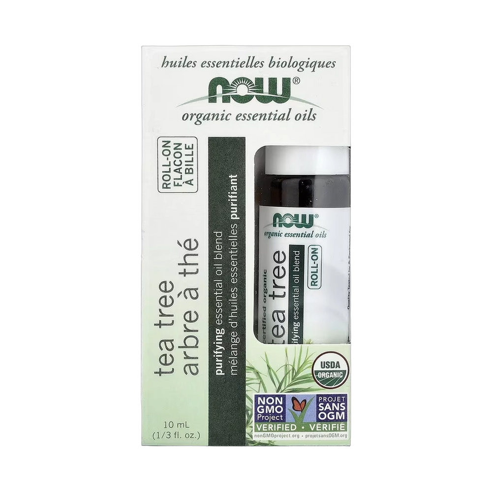 NOW Foods, Organic Essential Oils, Tea Tree Roll-On, 1/3 fl oz, 10 ml