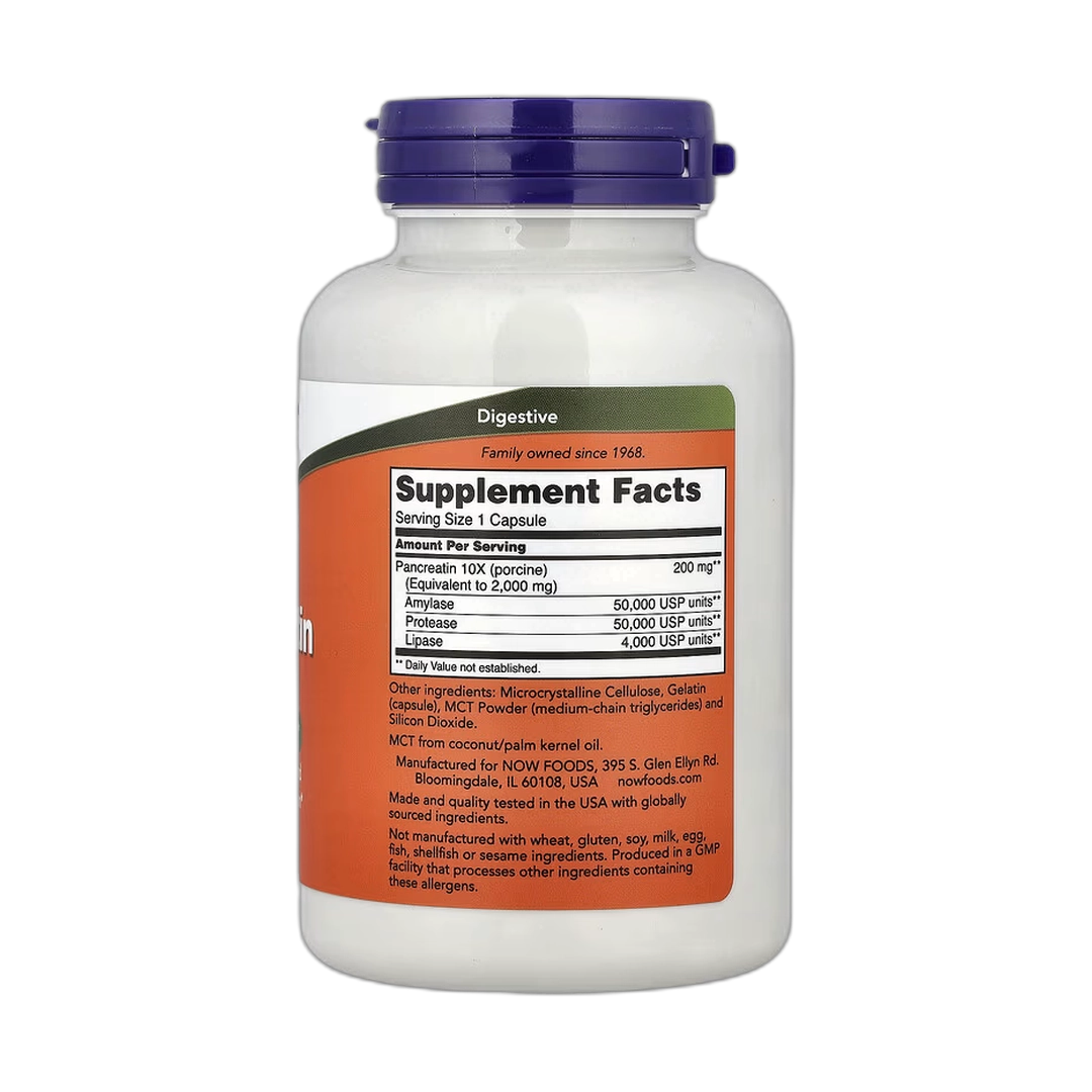 NOW Foods, Pancreatin 2000, 250 Capsules