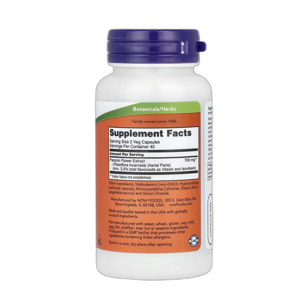 NOW Foods, Passion Flower, 350 mg, 90 Veg Capsules
