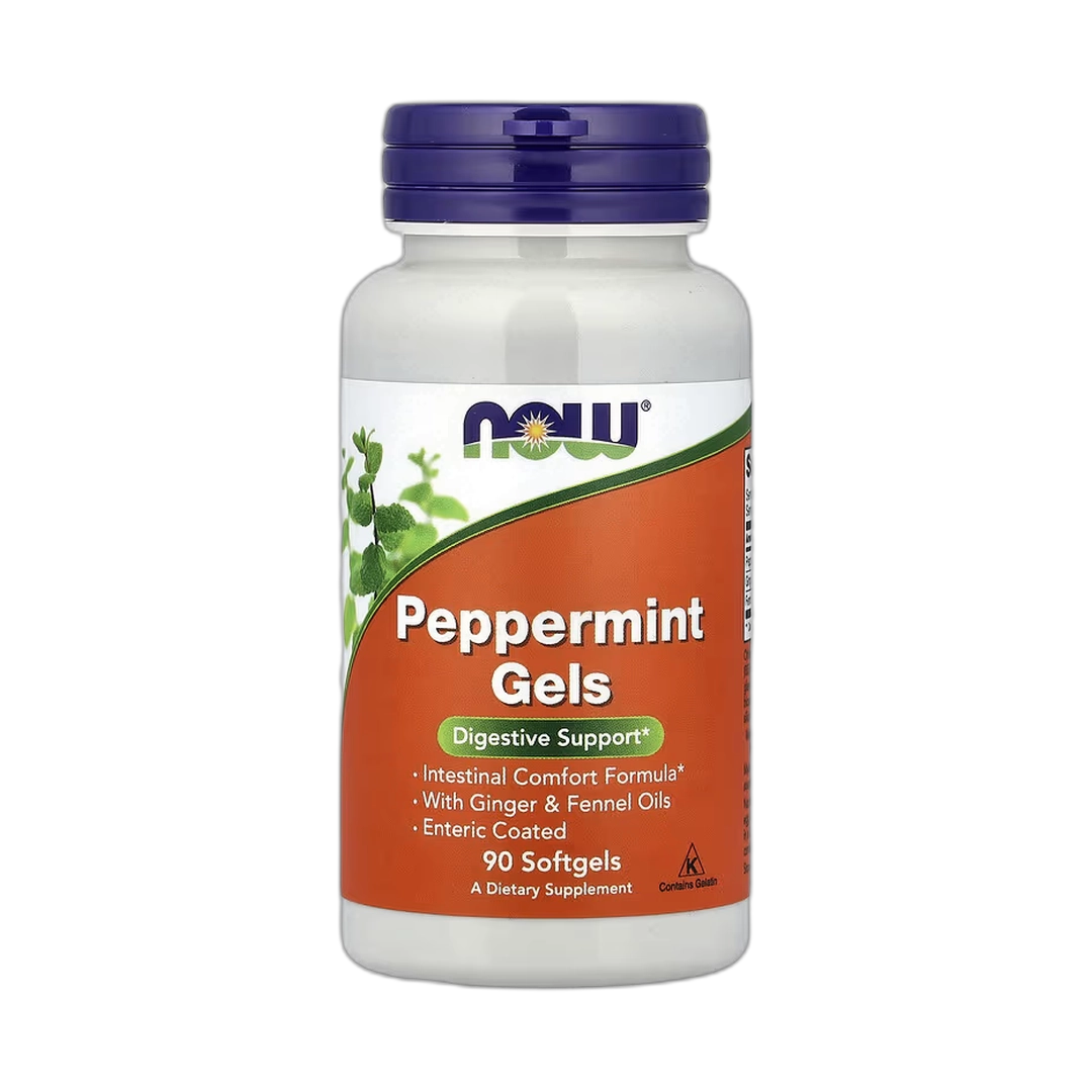 NOW Foods, Peppermint Gels With Ginger & Fennel Oils, 90 Softgels