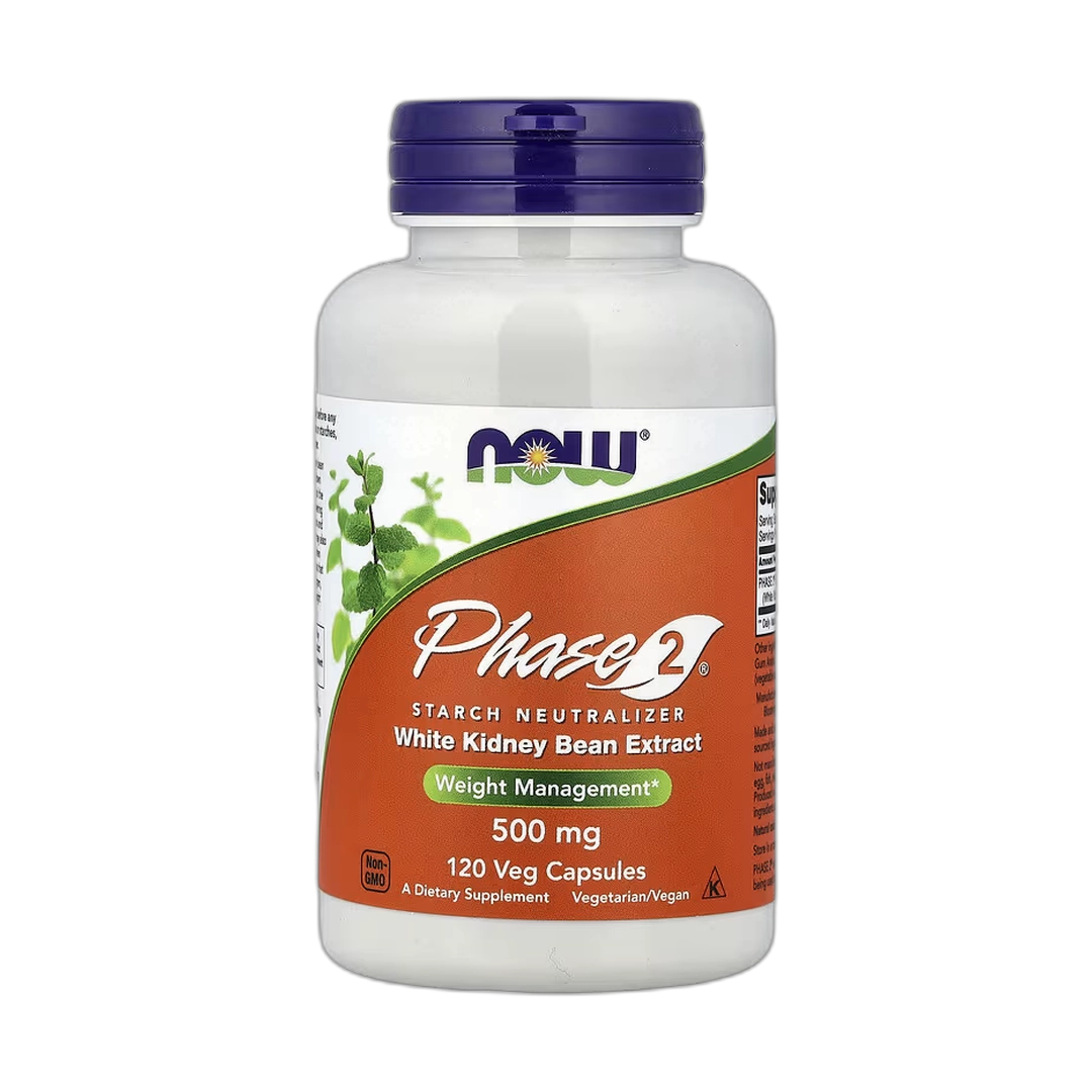 NOW Foods, Phase 2, Starch Neutralizer, 500 mg, 120 Veg Capsules