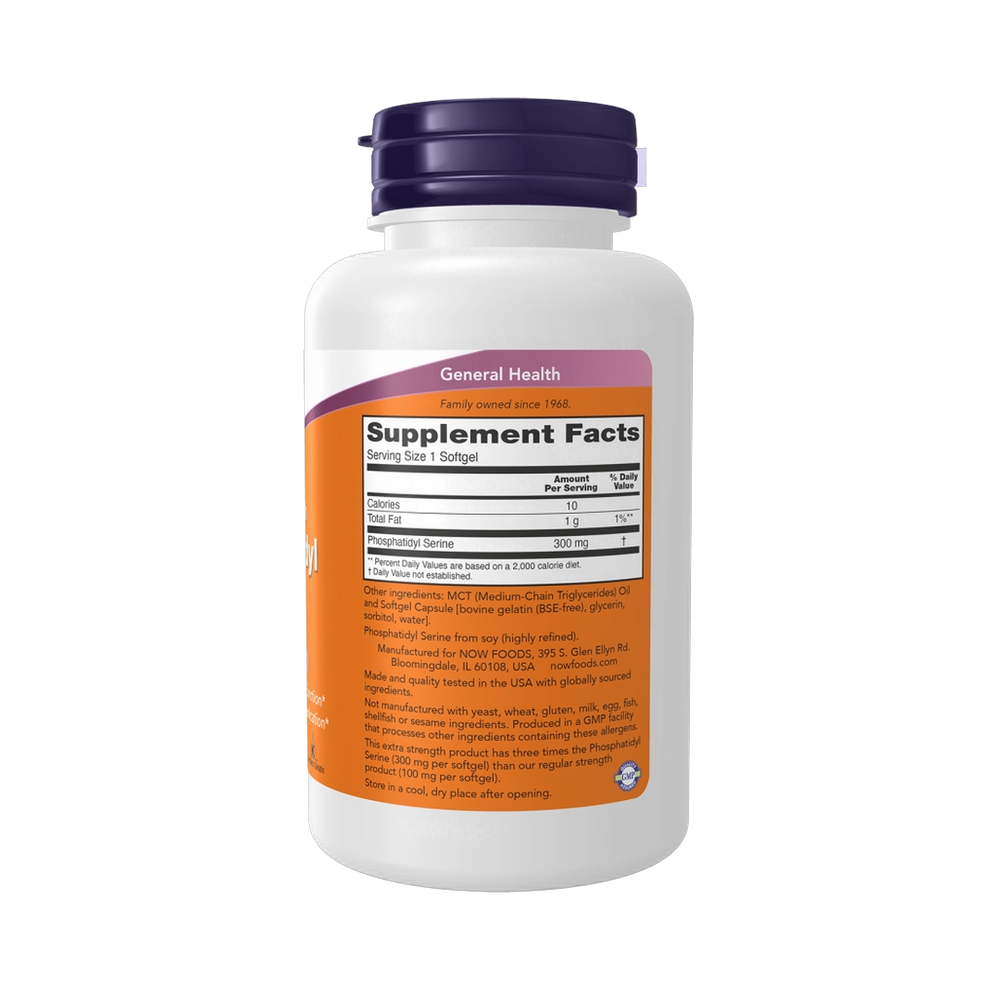 NOW Foods, Phosphatidyl Serine, 300 mg, 50 Softgel