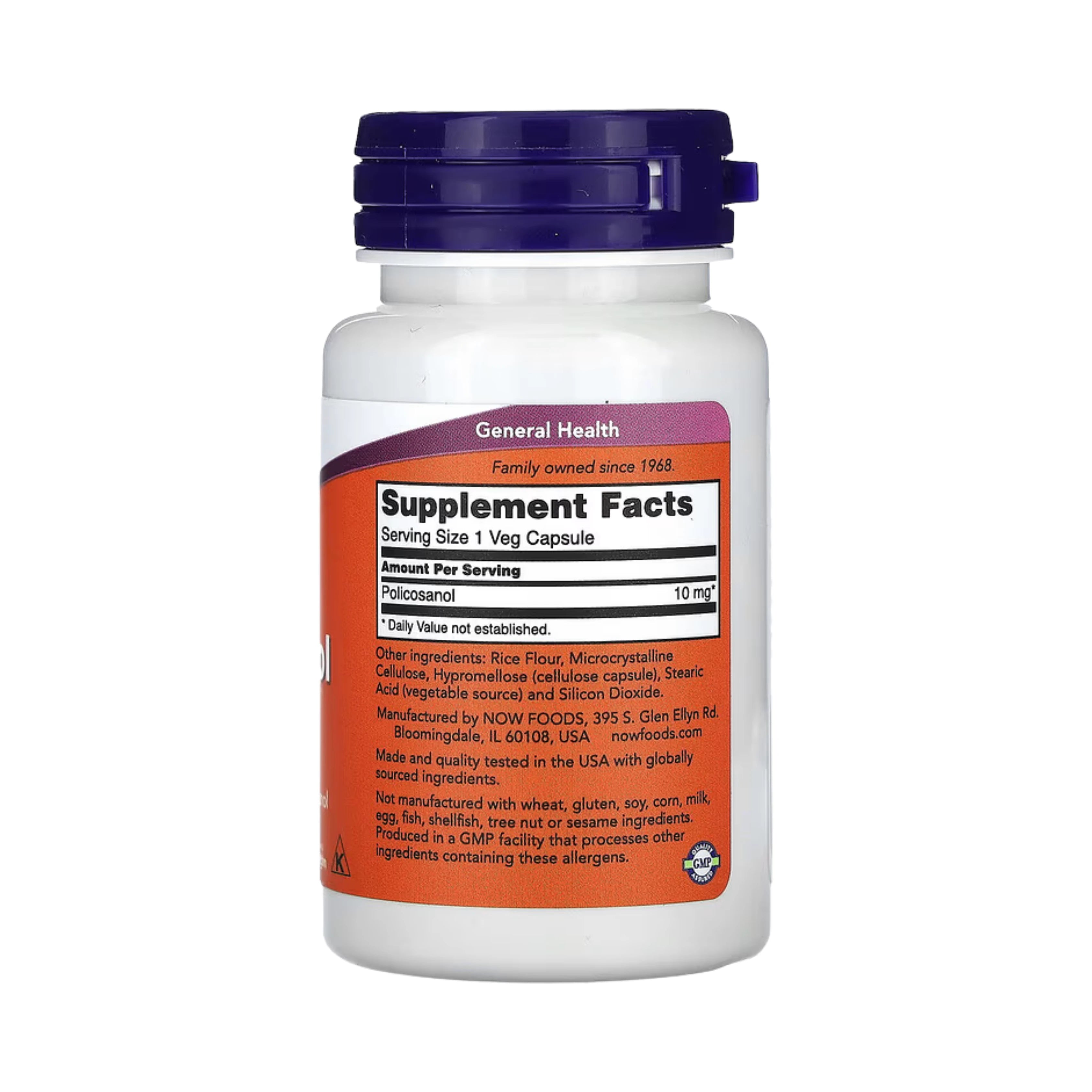 NOW Foods, Policosanol, 10 mg, 90 Veg Capsules