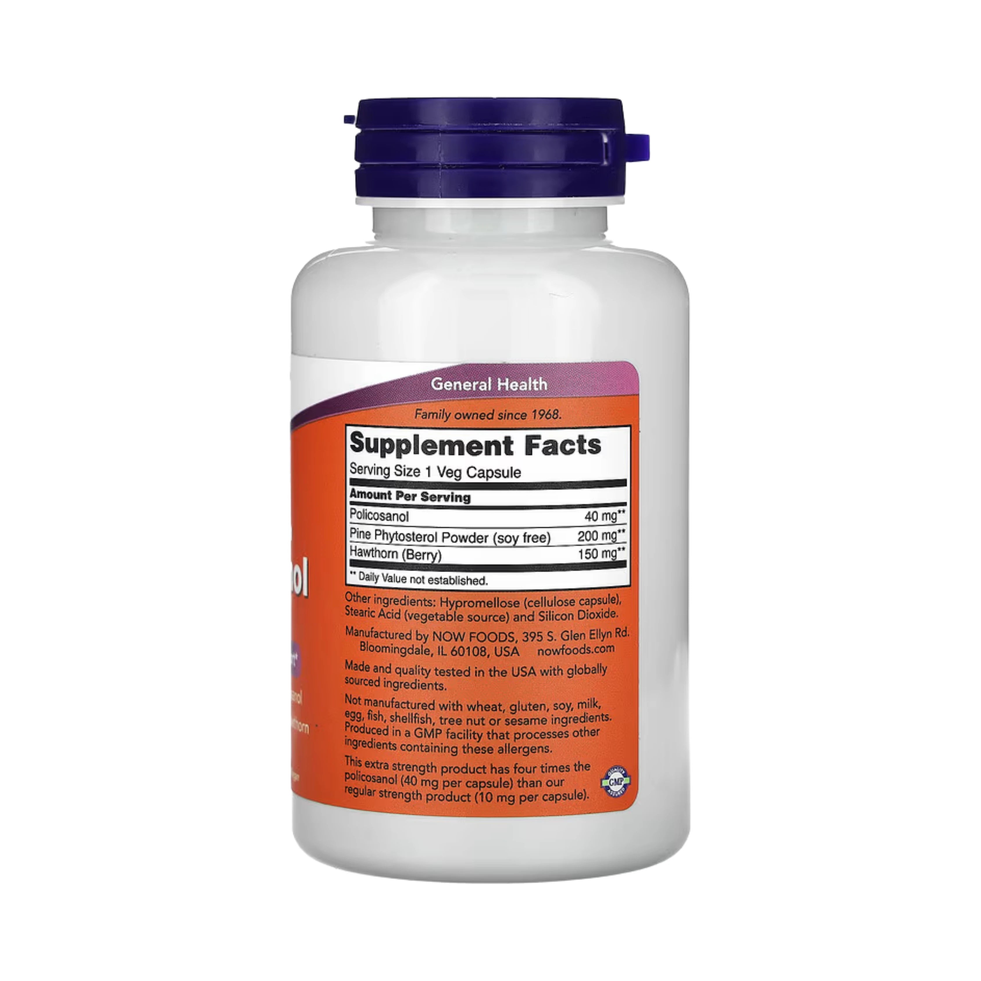 NOW Foods, Policosanol, 40 mg, 90 Veg Capsules