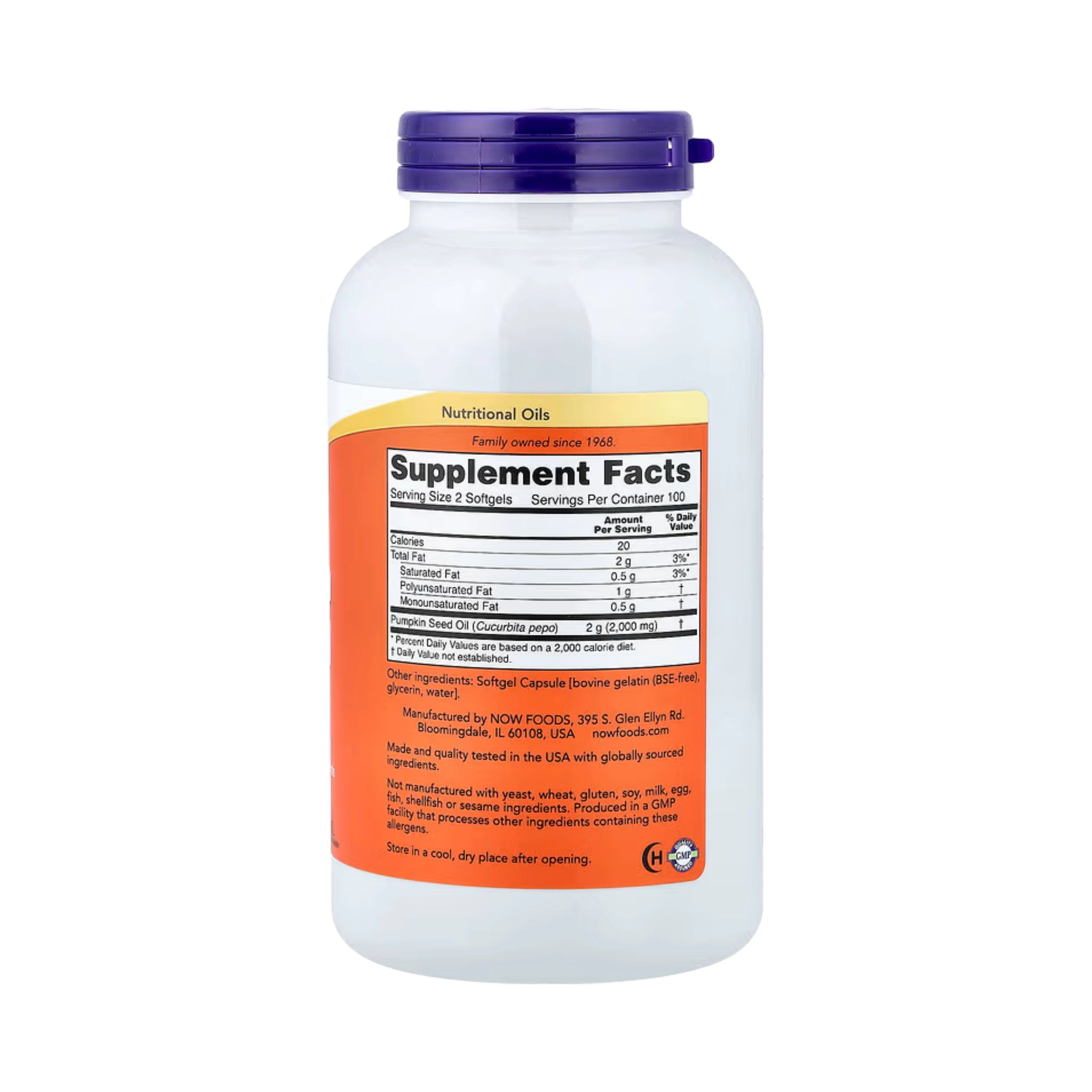 NOW Foods, Pumpkin Seed Oil, 1,000 mg, 200 Softgels