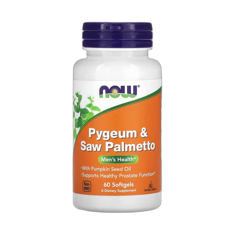 NOW Foods, Pygeum & Saw Palmetto, 60 Softgels
