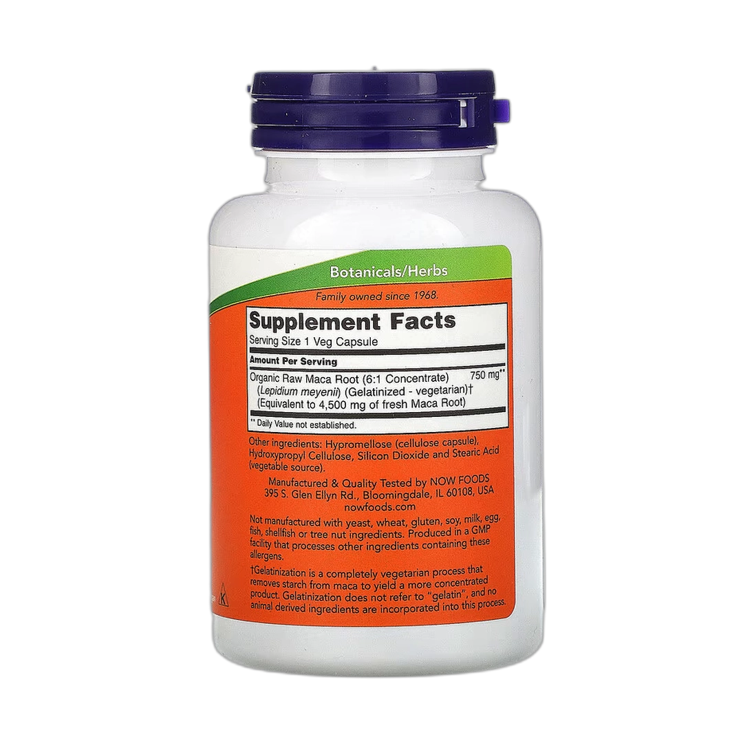 NOW Foods, Raw Maca, 750 mg, 90 Veg Capsules