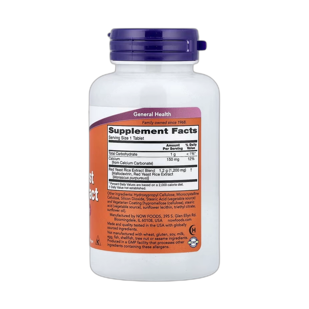 NOW Foods, Red Yeast Rice Extract, 60 Tablets