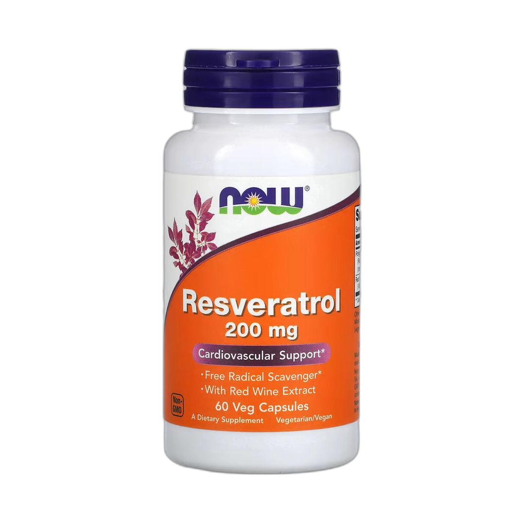 NOW Foods, Resveratrol, 200 mg, 60 Veg Capsules