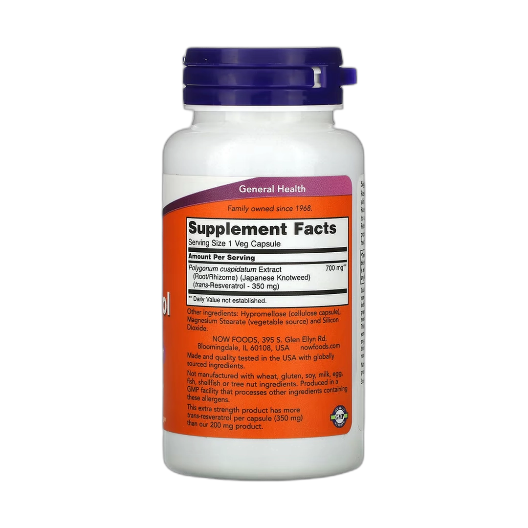 NOW Foods, Resveratrol, 350 mg, 60 Veg Capsules