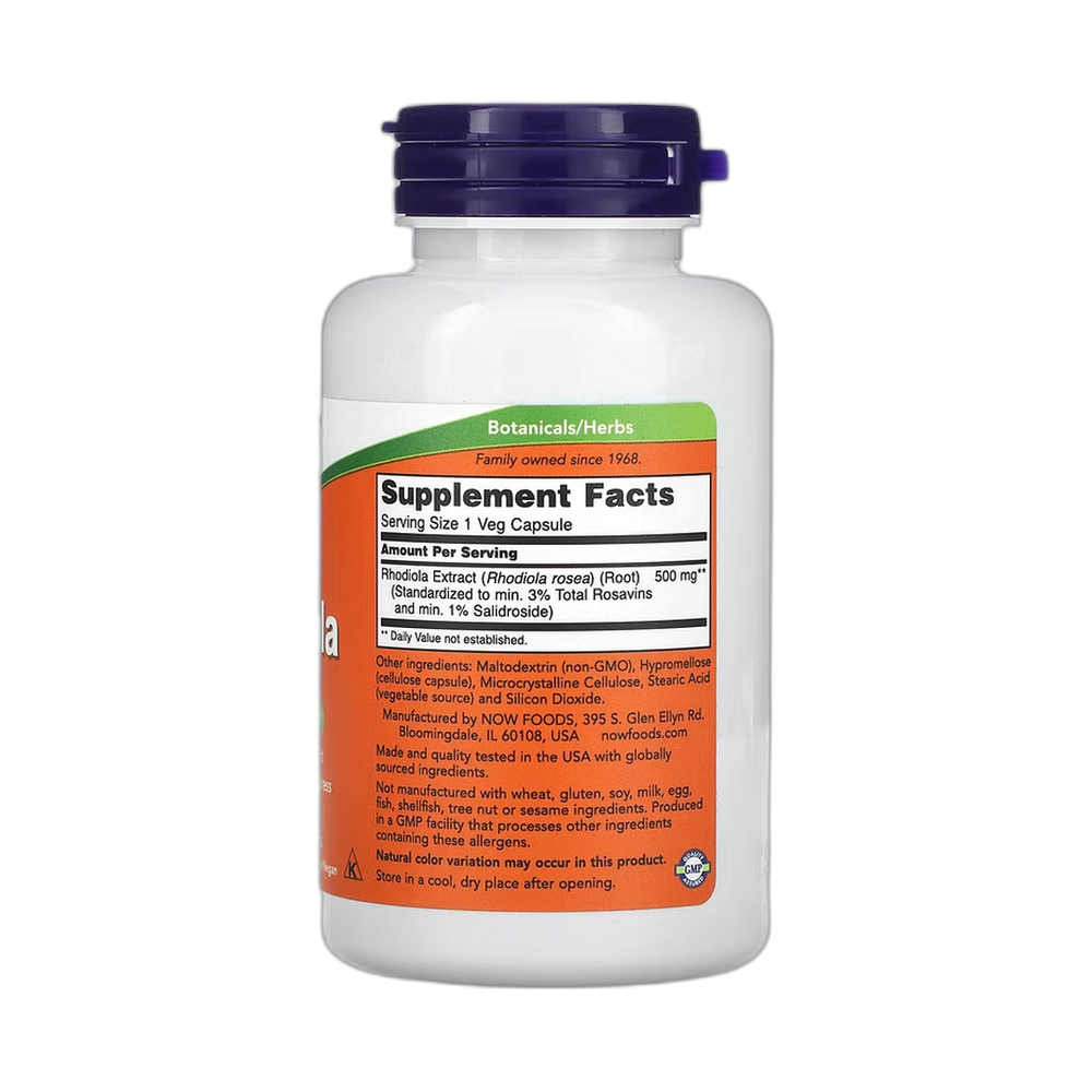 NOW Foods, Rhodiola, 500 mg , 120 Veg Capsules