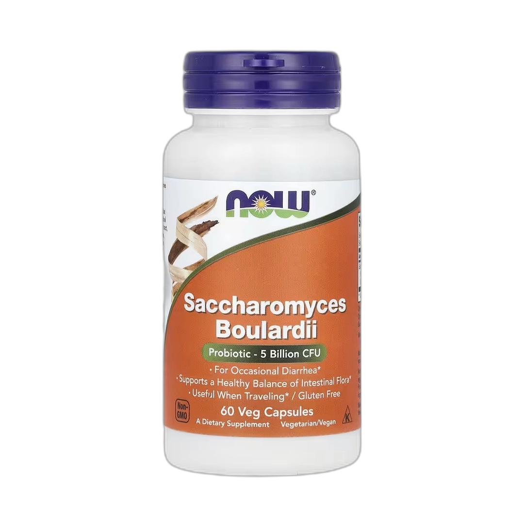 NOW Foods, Saccharomyces Boulardii, Probiotic , 5 Billion CFU, 60 Veg Capsules