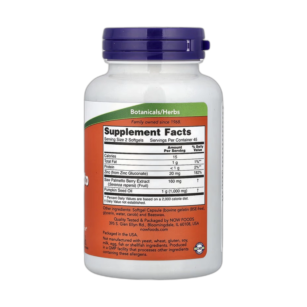 NOW Foods, Saw Palmetto Extract, , 90 Softgels