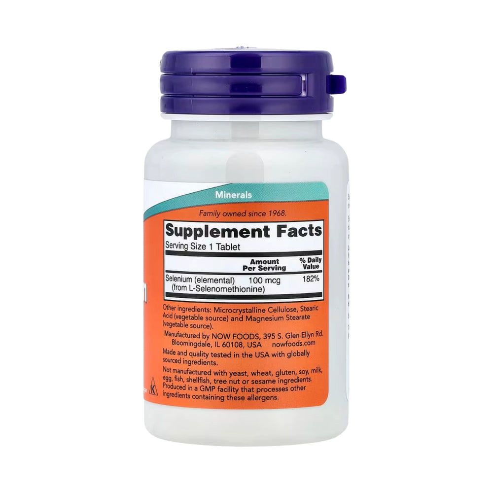 NOW Foods, Selenium, 100 mcg, 100 Tablets