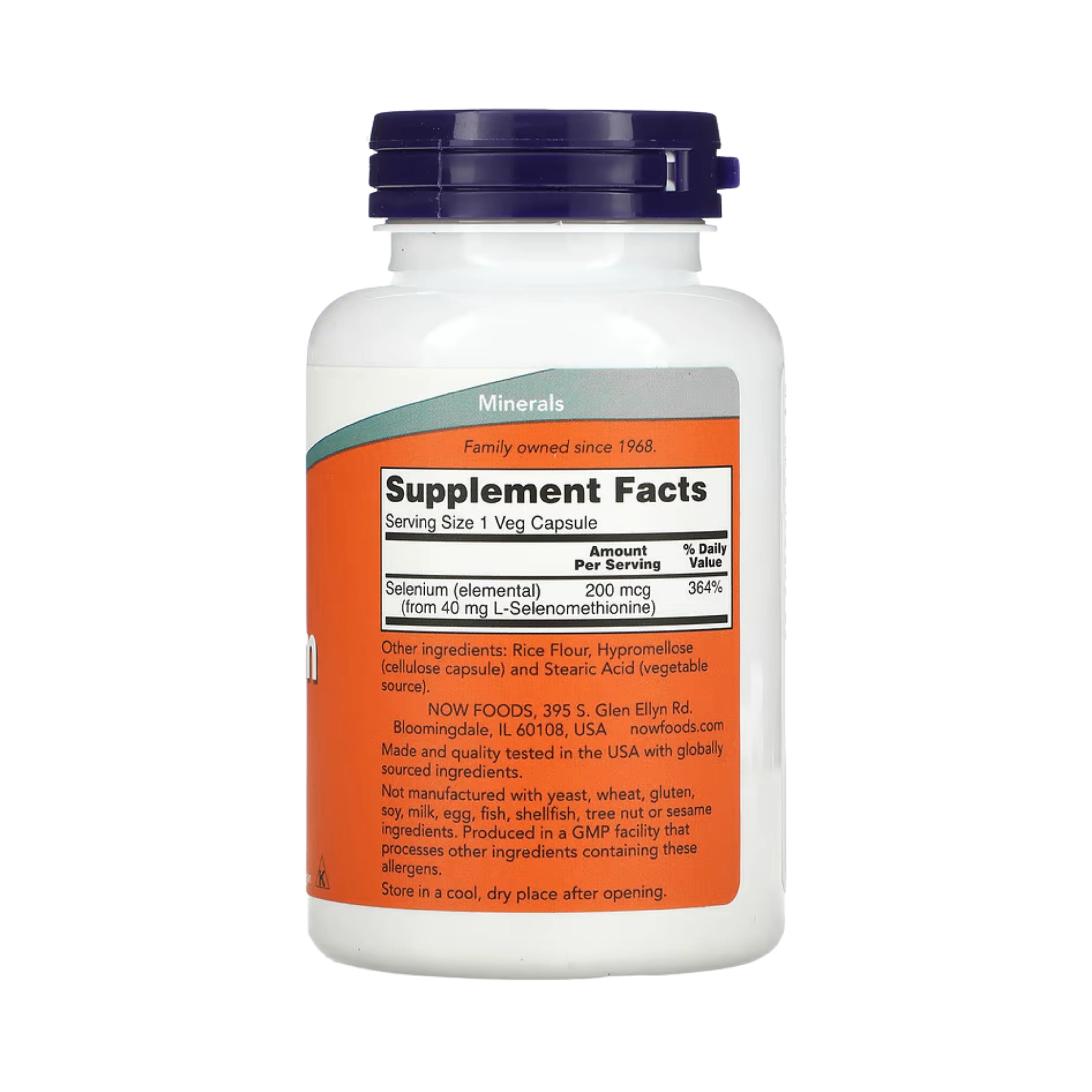NOW Foods, Selenium, 200 mcg, 180 Veg Capsules