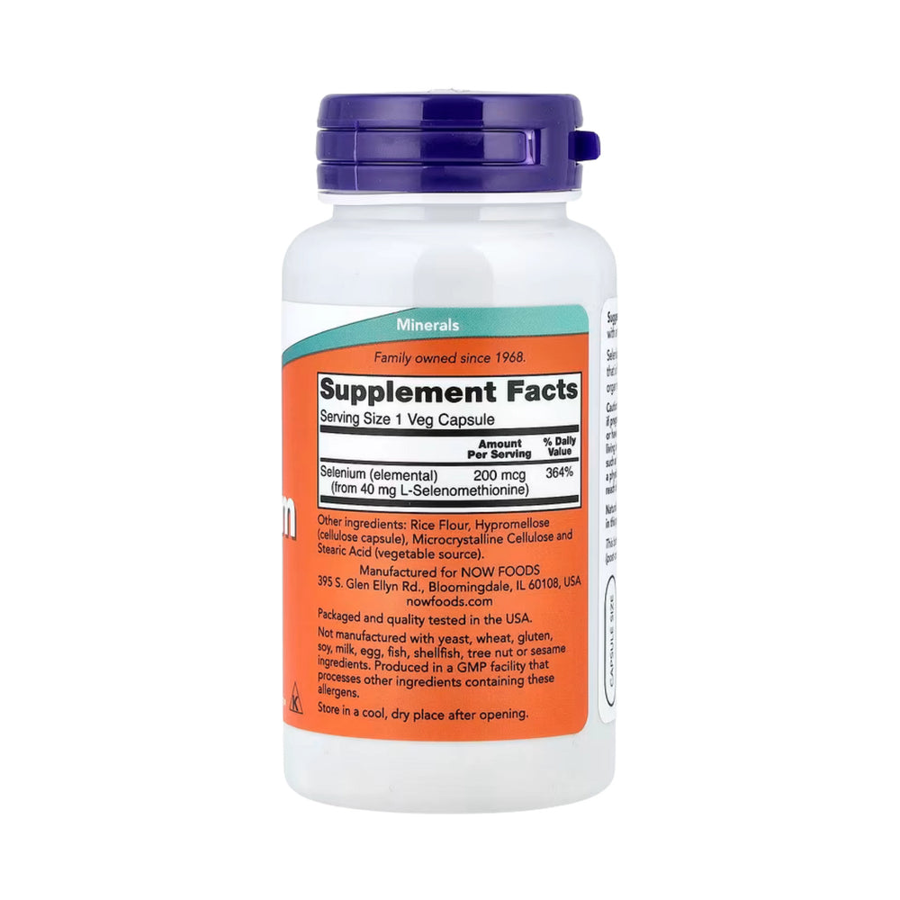 NOW Foods, Selenium, 200 mcg, 90 Veg Capsules