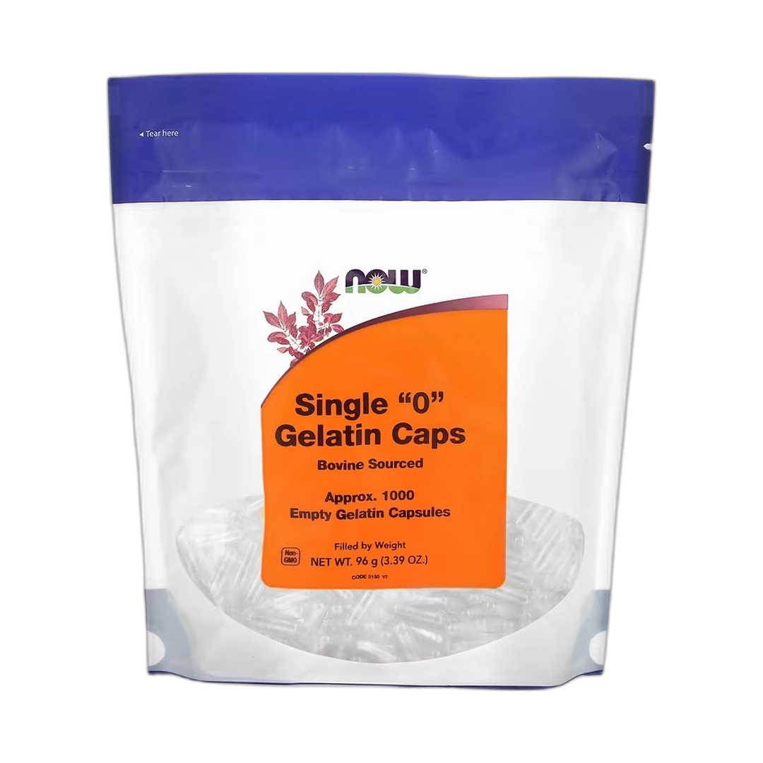 NOW Foods, Single "0" Gelatin Caps, Approx. 1,000 Empty Gelatin Capsules, 3.39 oz, 96 g