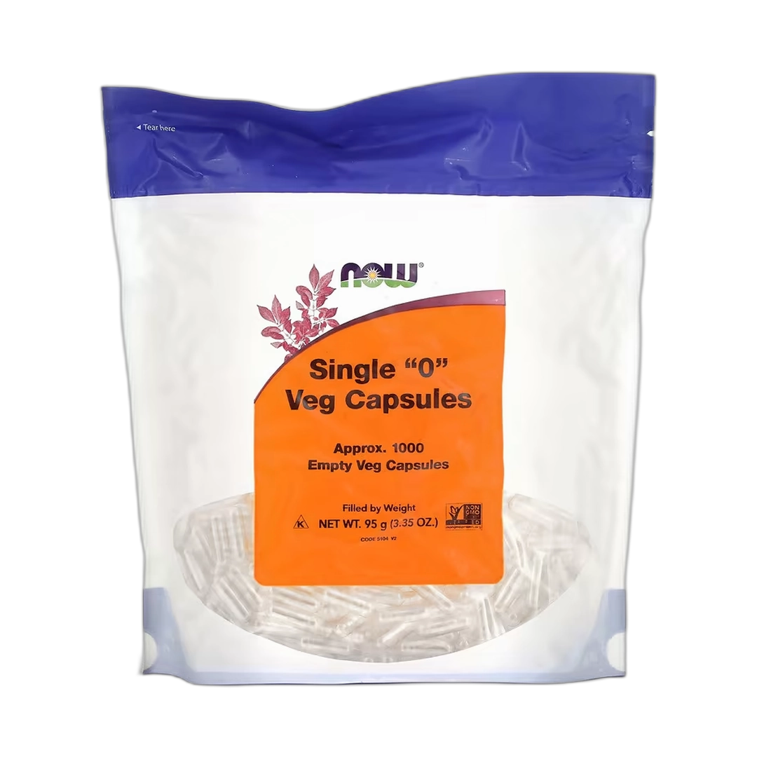 NOW Foods, Single "0" Veg Capsules, 1000 Empty Veg Capsules