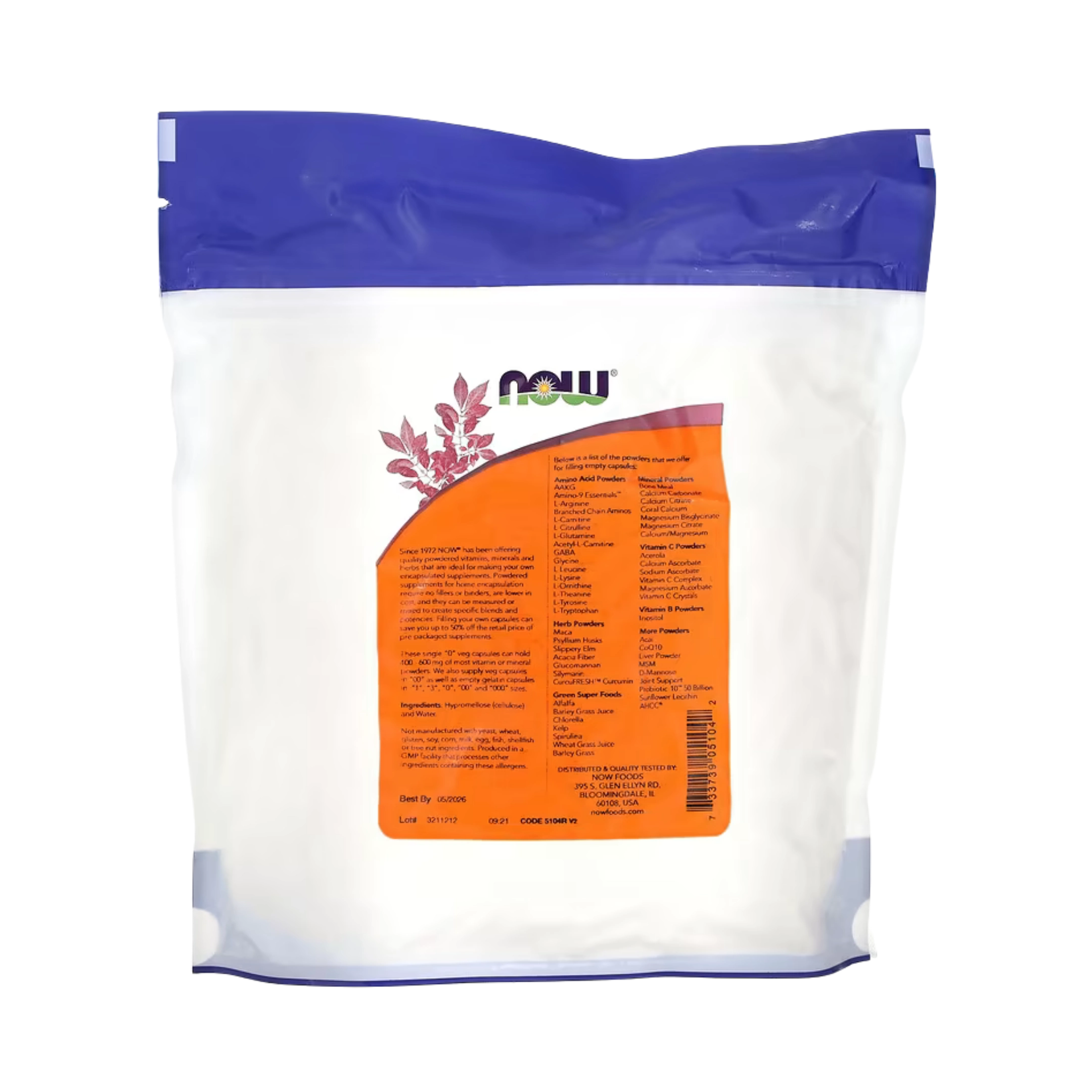 NOW Foods, Single "0" Veg Capsules, 1000 Empty Veg Capsules