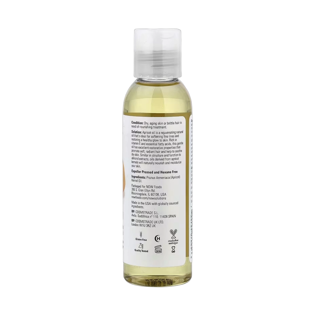 NOW Foods, Solutions, Apricot Oil, 4 fl oz, 118 ml