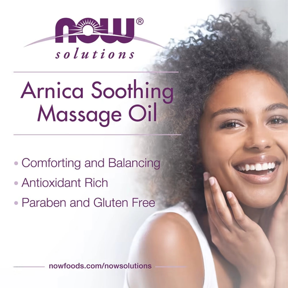 NOW Foods, Solutions, Arnica Soothing Massage Oil, 8 fl oz, 237 ml