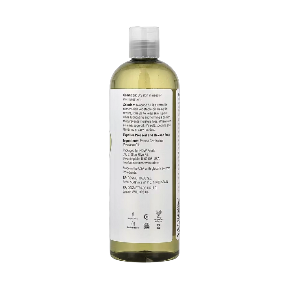NOW Foods, Solutions, Avocado Oil, 16 fl oz, 473 ml