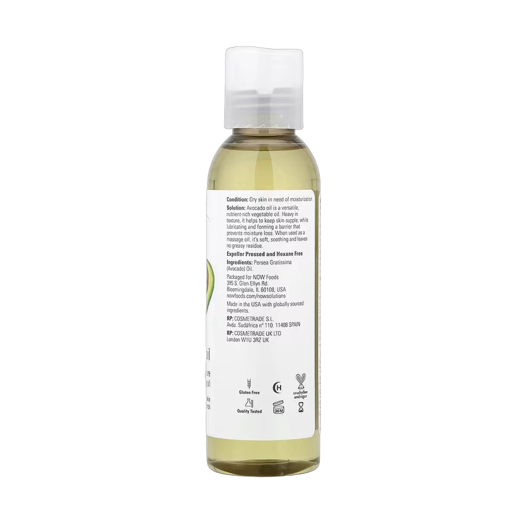 NOW Foods, Solutions, Avocado Oil, 4 fl oz, 118 ml