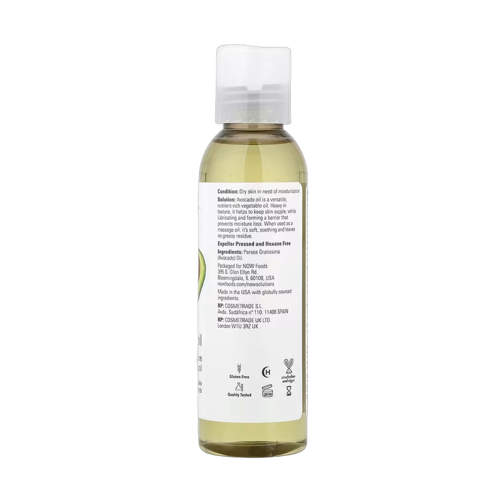 NOW Foods, Solutions, Avocado Oil, 4 fl oz, 118 ml