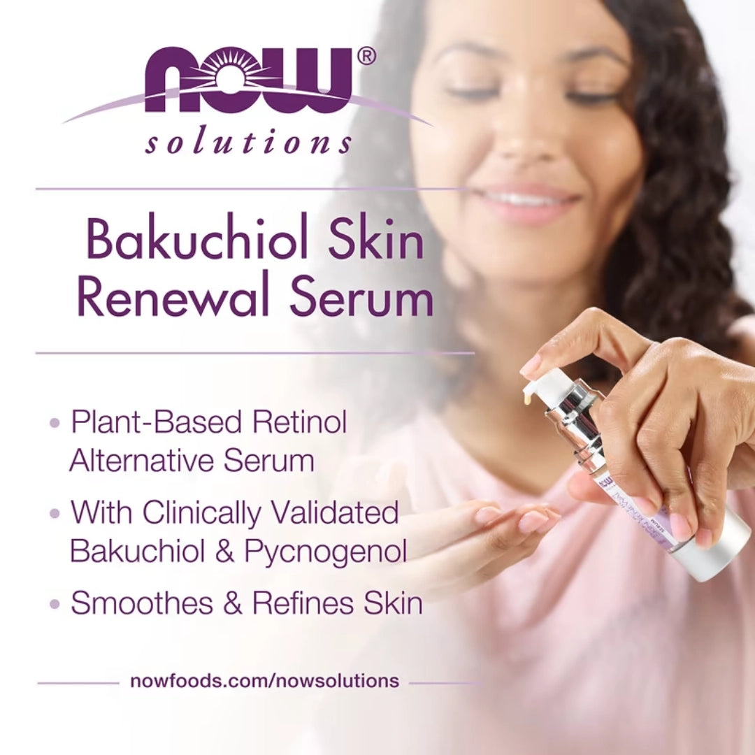 NOW Foods, Solutions, Bakuchiol Skin Renewal Serum, 1 fl oz, 30 ml