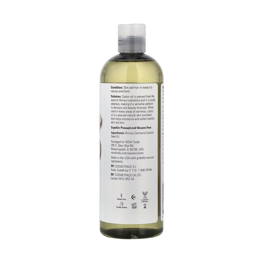 NOW Foods, Solutions, Castor Oil, 16 fl oz, 473 ml