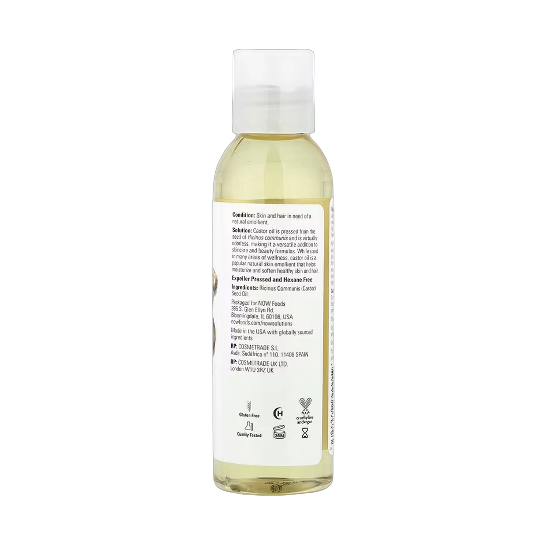 NOW Foods, Solutions, Castor Oil, 4 fl oz, 118 ml