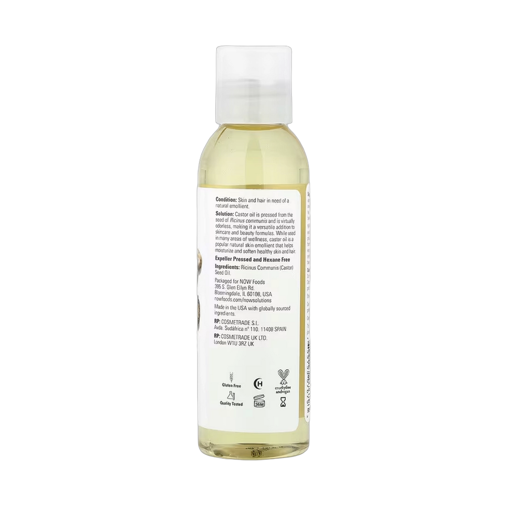 NOW Foods, Solutions, Castor Oil, 4 fl oz, 118 ml