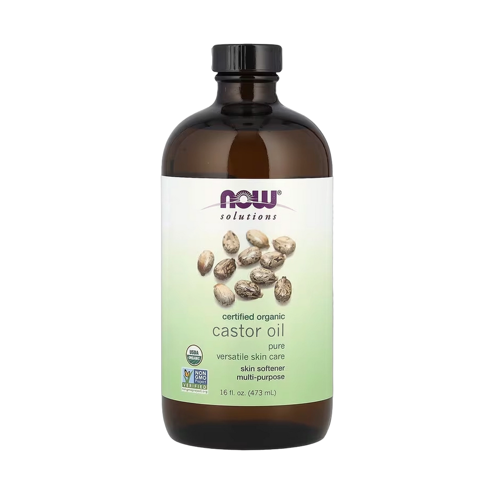 NOW Foods, Solutions, Certified Organic Castor Oil, 16 fl oz, 473 ml