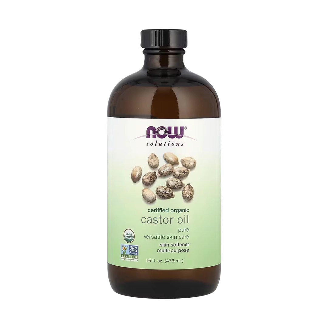 NOW Foods, Solutions, Certified Organic Castor Oil, 16 fl oz, 473 ml