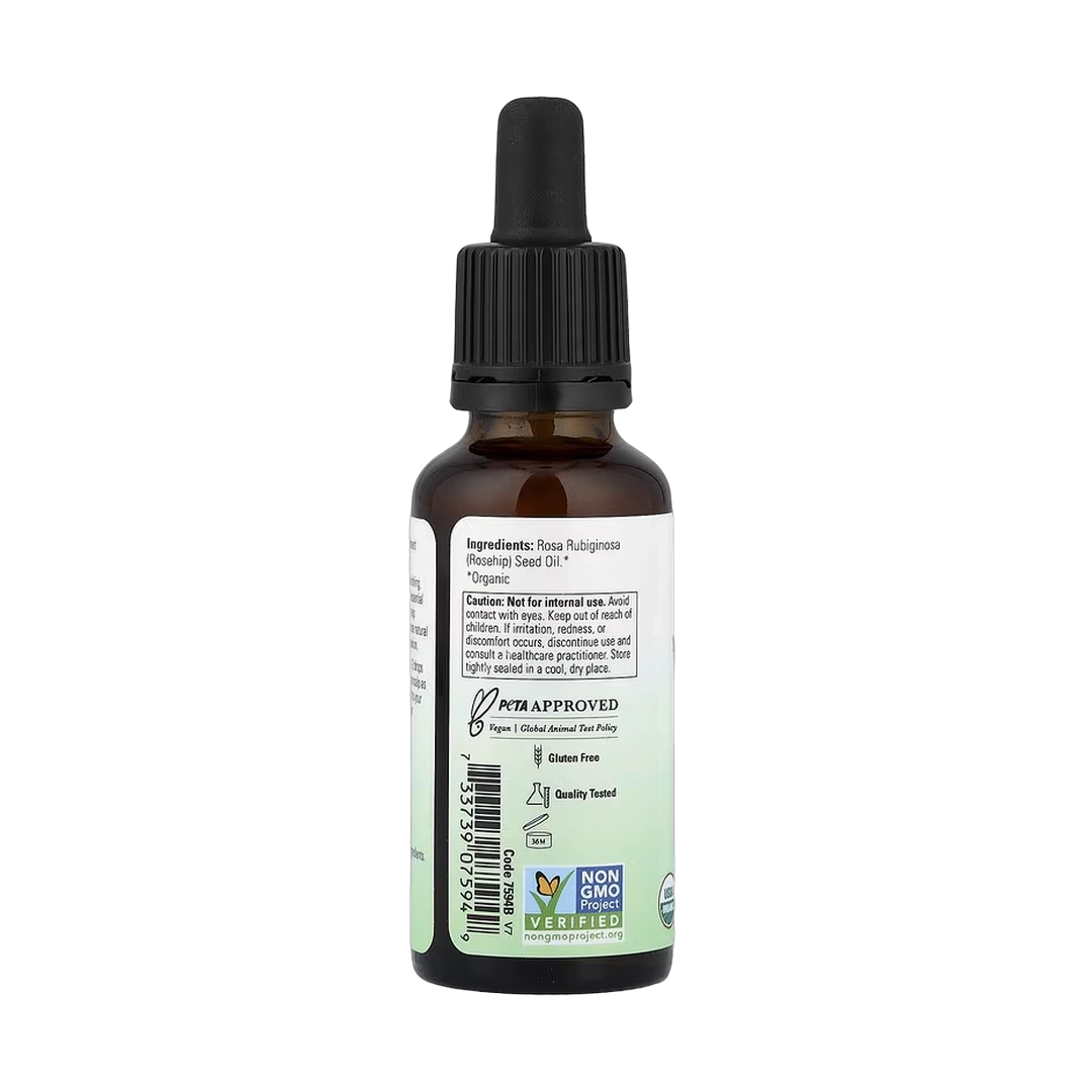 NOW Foods, Solutions, Certified Organic & Pure Rosehip Seed Oil, 1 fl oz, 30 ml