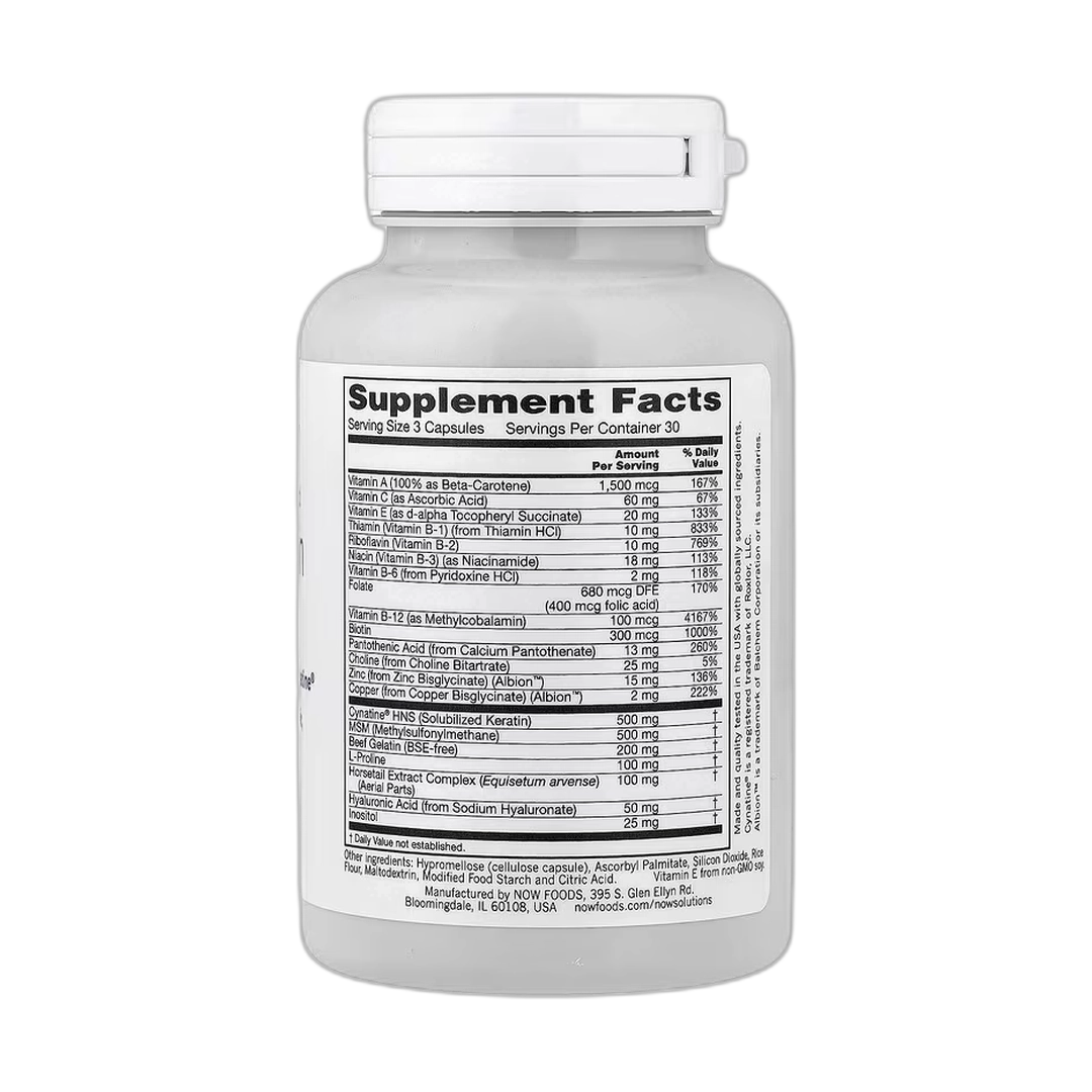 NOW Foods, Solutions, Clinically Advanced Hair, Skin & Nails, 90 Capsules