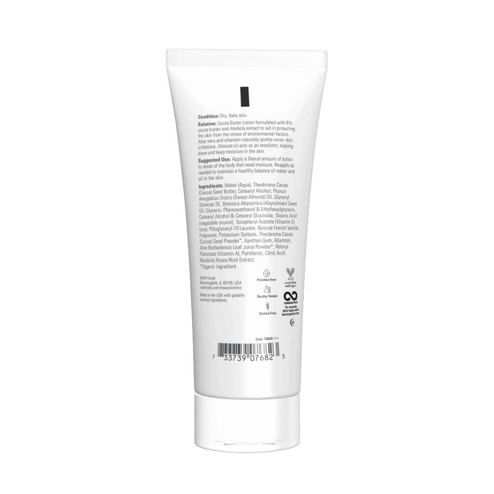 NOW Foods, Solutions, Cocoa Butter Lotion, 8 fl. Oz, 237 ml