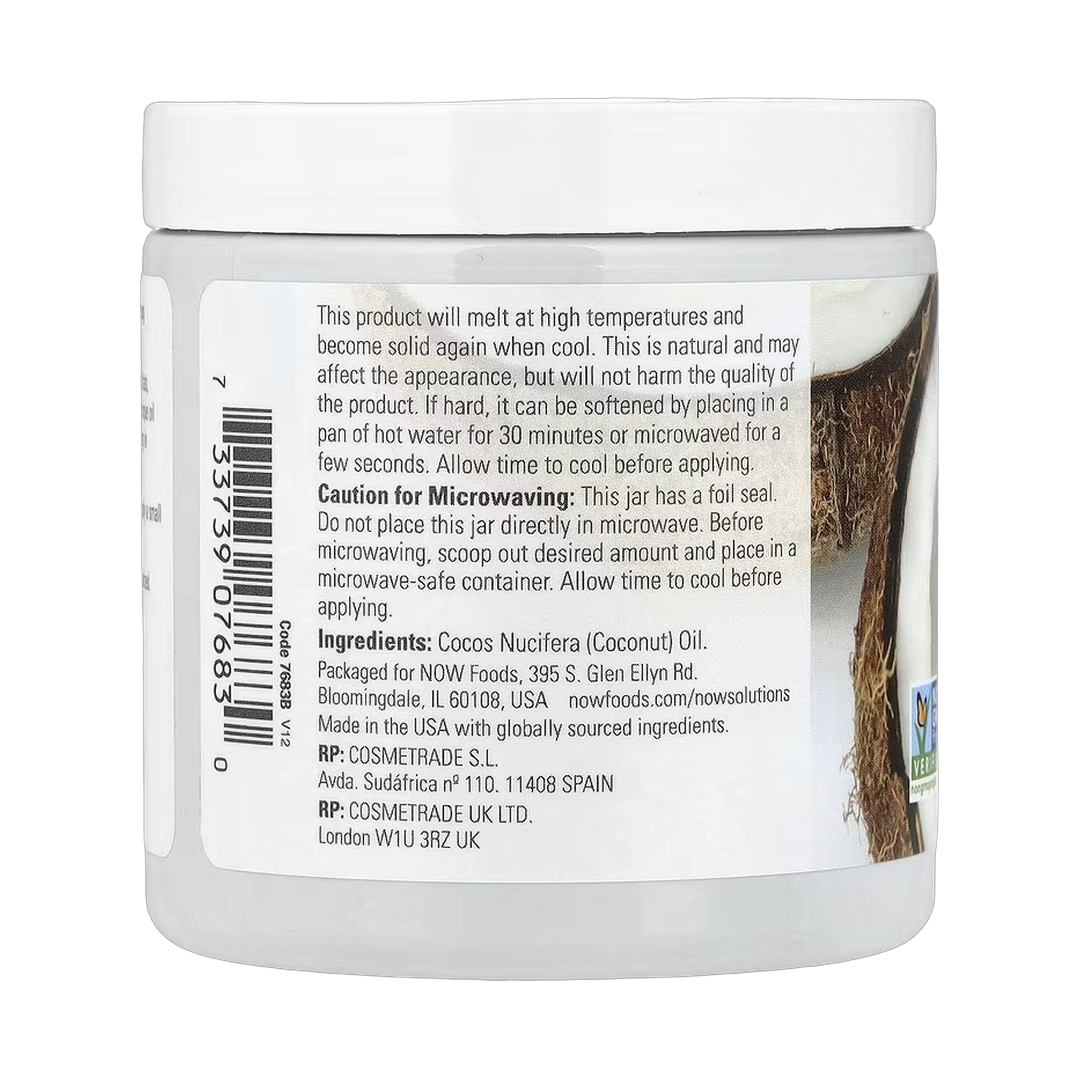 NOW Foods, Solutions, Coconut Oil, Natural, 7 fl oz, 207 ml