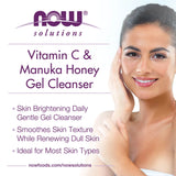 NOW Foods, Solutions, Gel Cleanser, Vitamin C & Manuka Honey, 8 fl oz, 237 ml