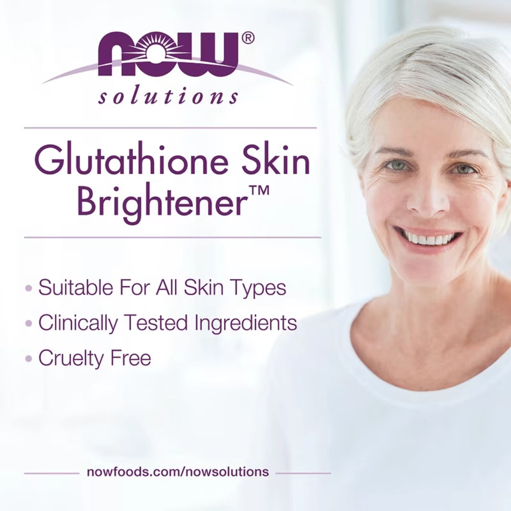 NOW Foods, Solutions, Glutathione Skin Brightener Cream, 2 fl oz, 59 ml