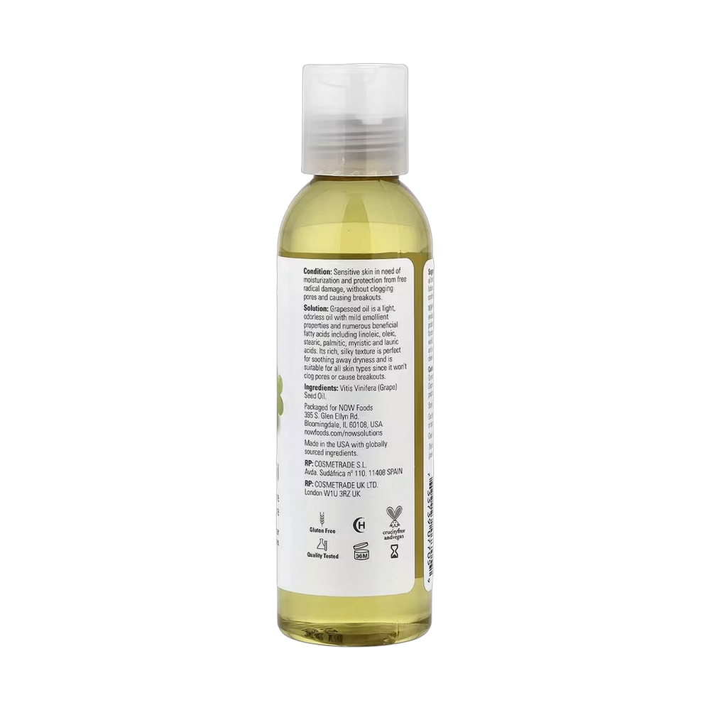 NOW Foods, Solutions, Grapeseed Oil, 4 fl oz, 118 ml