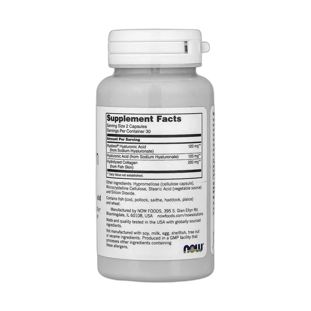 NOW Foods, Solutions, Hydration Rescue with Hyabest® Hyaluronic Acid, 60 Capsules