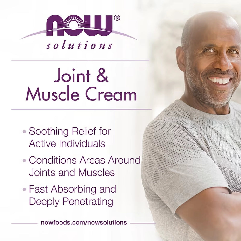 NOW Foods, Solutions, Joint and Muscle Cream, 4 fl oz, 118 ml
