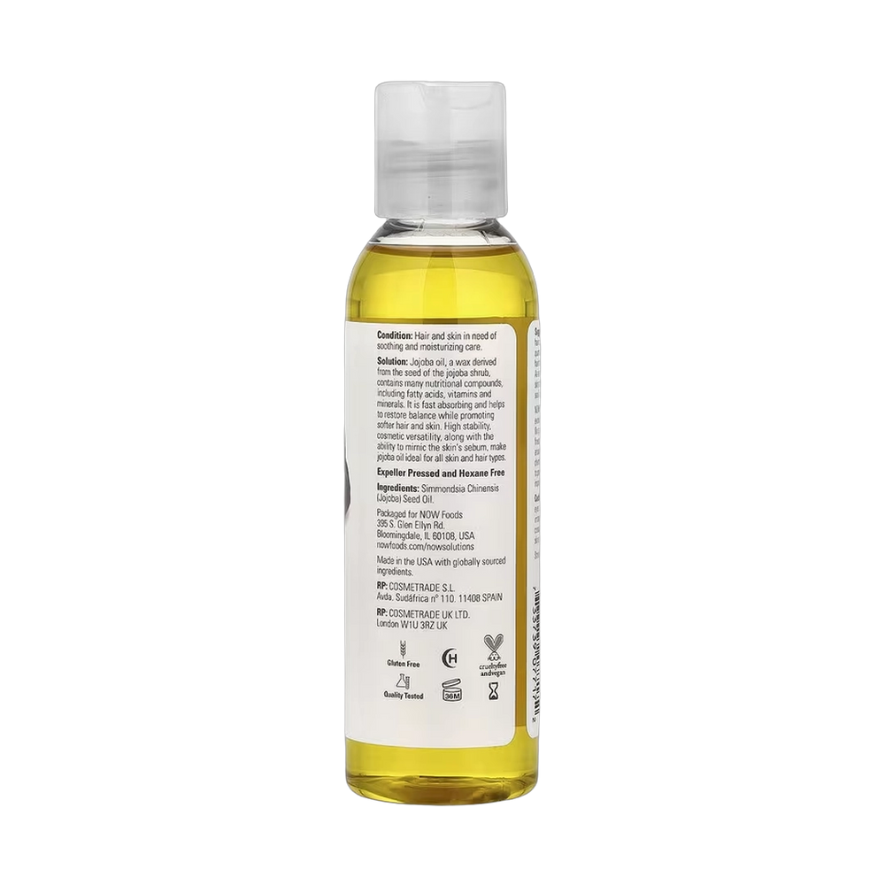 NOW Foods, Solutions, Jojoba Oil, 4 fl oz, 118 ml