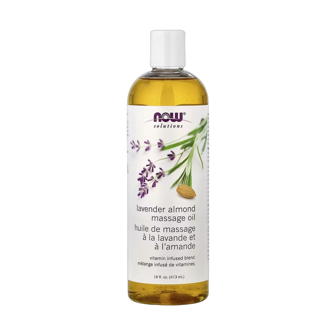 NOW Foods, Solutions, Lavender Almond Massage Oil, 16 fl oz, 473 ml