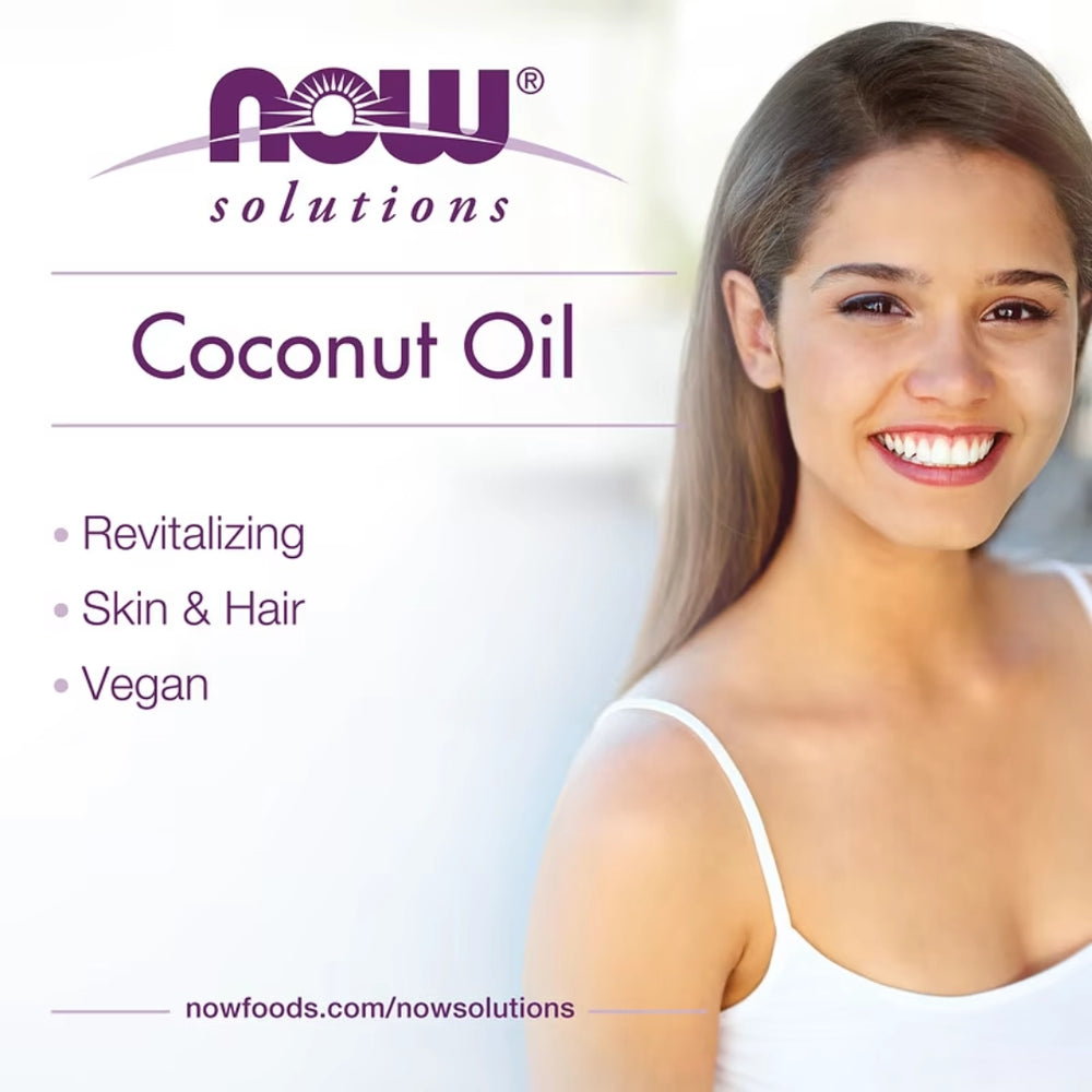 NOW Foods, Solutions, Liquid Coconut Oil, Pure Fractionated, 16 fl oz, 473 ml