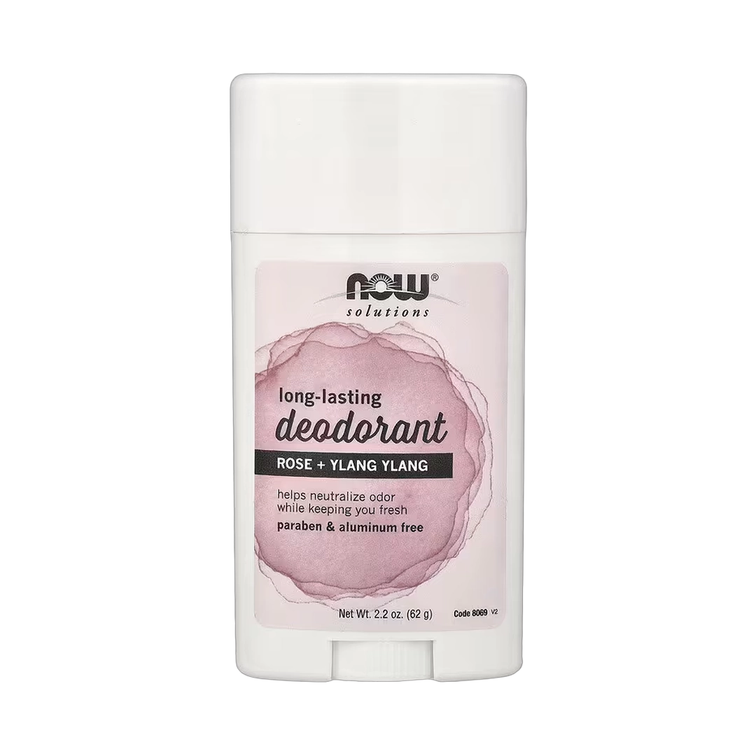 NOW Foods, Solutions, Long-Lasting Deodorant, Rose + Ylang Ylang, 2.2 oz, 62 g