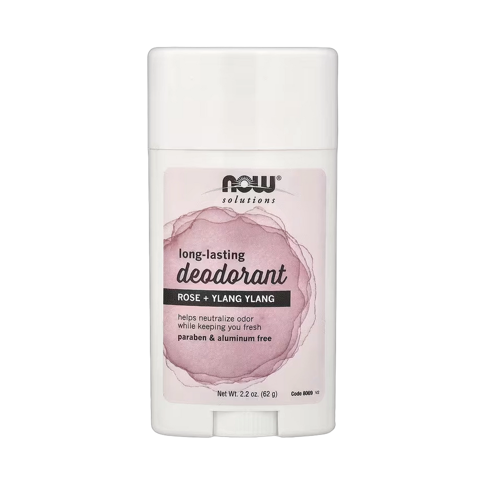 NOW Foods, Solutions, Long-Lasting Deodorant, Rose + Ylang Ylang, 2.2 oz, 62 g